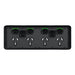 clipsal iconic quad power point 10a with 2 extra switches skin only black