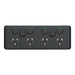 clipsal iconic quad power point 10a with 2 extra switches skin only black