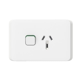 clipsal 3015c vw single switch socket outlet 10a skin only vivid white