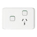 clipsal iconic single powerpoint with extra switch