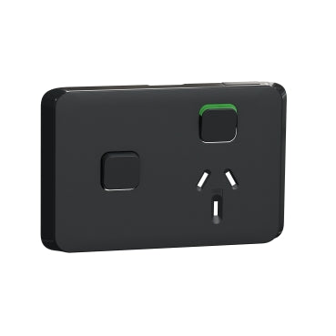 clipsal iconic single powerpoint with extra switch cover plate