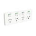 clipsal iconic quad switched socket vivid white