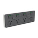 clipsal iconic quad switched socket 10a with 2 extra switches skin only anthracite