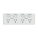 clipsal iconic quad switched socket 10a with 2 extra switches skin only cool grey