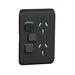 clipsal iconic double powerpoint with extra switch cover plate 10a
