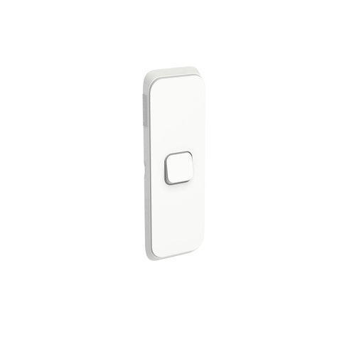clipsal iconic 1 gang architrave flush switch led vivid white