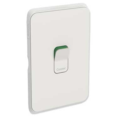 clipsal iconic cooker switch plate