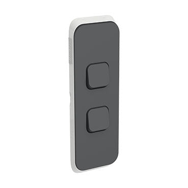 clipsal iconic 2 gang switch plate cover only