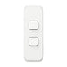 clipsal iconic 2 gang switch plate cover only