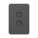 clipsal 3042c vw 2 gang switch plate skin only vivid white