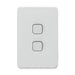 clipsal 3042c vw 2 gang switch plate skin only vivid white