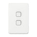 clipsal 3042c vw 2 gang switch plate skin only vivid white