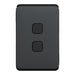 clipsal 3042c vw 2 gang switch plate skin only vivid white