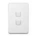 clipsal 3042c vw 2 gang switch plate skin only vivid white