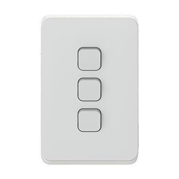 clipsal iconic 3 gang switch plate skin only