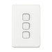 clipsal iconic 3 gang switch plate skin only