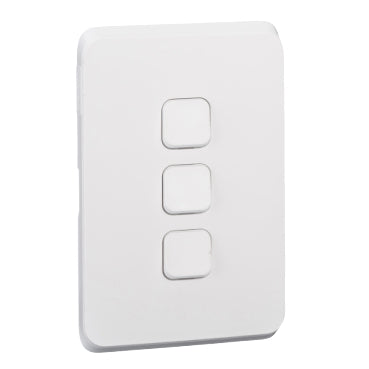 clipsal iconic 3 gang switch plate skin only