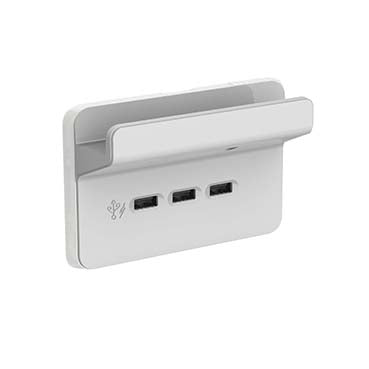 clipsal 3043hs vw usb charging station skin with shelf 3 gang horizontal mount vivid white