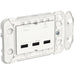 clipsal iconic 3 gang usb charger grid and module
