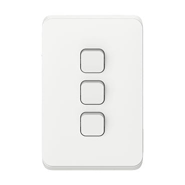 clipsal iconic 3 gang flush switch