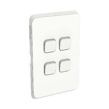 clipsal iconic 4 gang flush switch