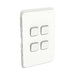 clipsal iconic 4 gang flush switch
