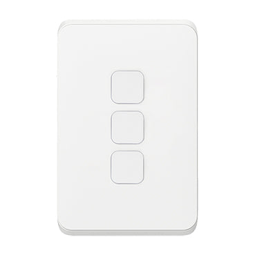 clipsal iconic 3 gang grid and coverplate