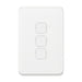 clipsal iconic 3 gang grid and coverplate