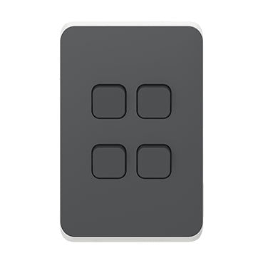 clipsal iconic 4 gang switch plate skin only