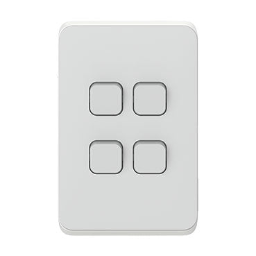 clipsal iconic 4 gang switch plate skin only