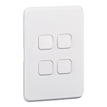 clipsal iconic 4 gang switch plate skin only