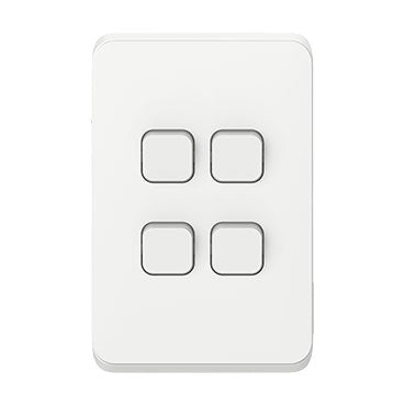 clipsal iconic 4 gang flush switch