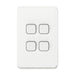 clipsal iconic 4 gang flush switch