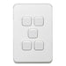 clipsal iconic 5 gang switch plate skin only black