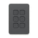 clipsal iconic 6 gang switch plate skin only black