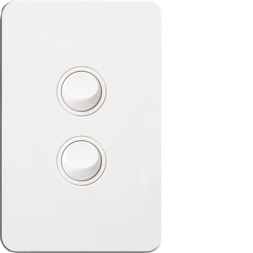 Hager Silhouette Complete Switch - 2 Gang