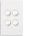 Hager Silhouette Complete Switch - 4 Gang