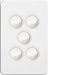 Hager Silhouette Complete Switch - 5 Gang