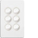 Hager Silhouette Complete Switch - 6 Gang