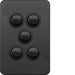 Hager Silhouette Complete Switch - 5 Gang