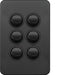 Hager Silhouette Complete Switch - 6 Gang