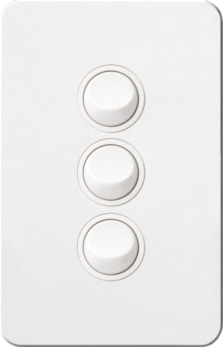 Hager Silhouette Complete Switch - 3 Gang