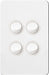 Hager Silhouette Complete Switch - 4 Gang