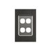 clipsal saturn series 6 gang grid and plate assembly horizon black