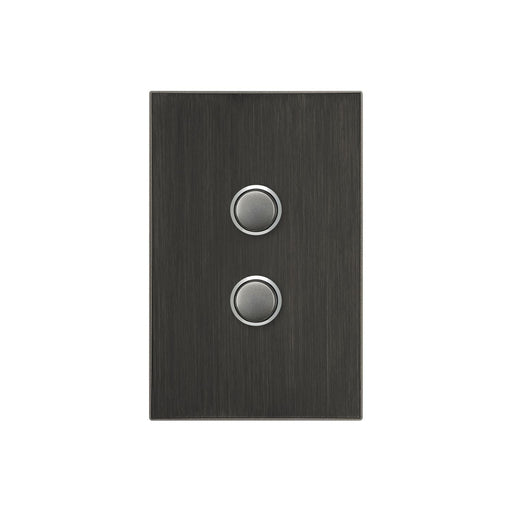 clipsal saturn 2 gang switch plate cover only horizon black 4062pbc hb