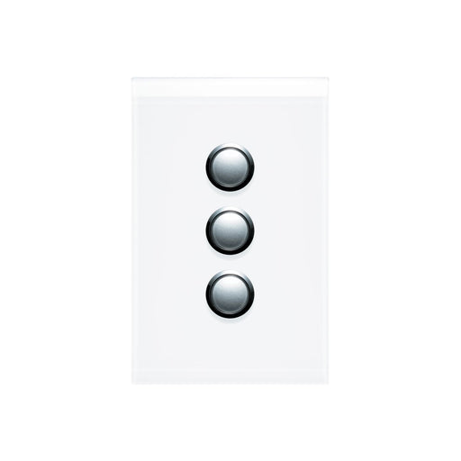 clipsal saturn series 3 gang switch plate cover only pure white