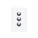 clipsal saturn series 3 gang switch plate cover only pure white