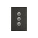 clipsal saturn series 3 gang switch plate cover only horizon black