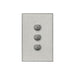 clipsal saturn series 3 gang switch plate cover only horizon silver