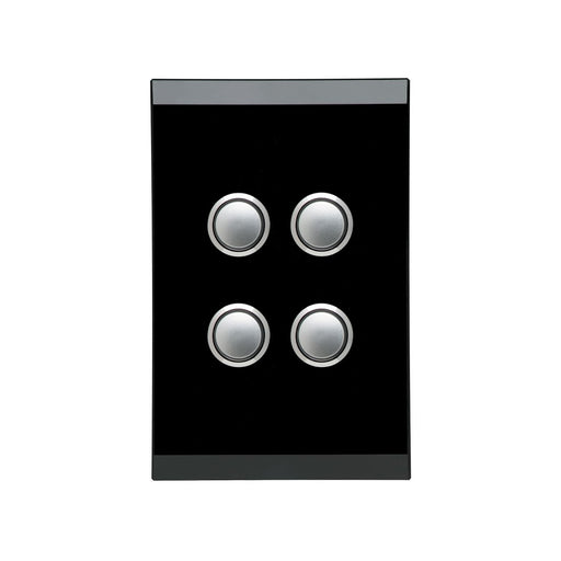 clipsal saturn series 4 gang switch plate cover only espresso black